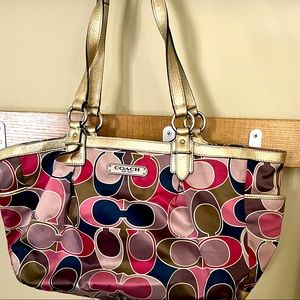 Coach Signature Glam Tote Shoulder Bag